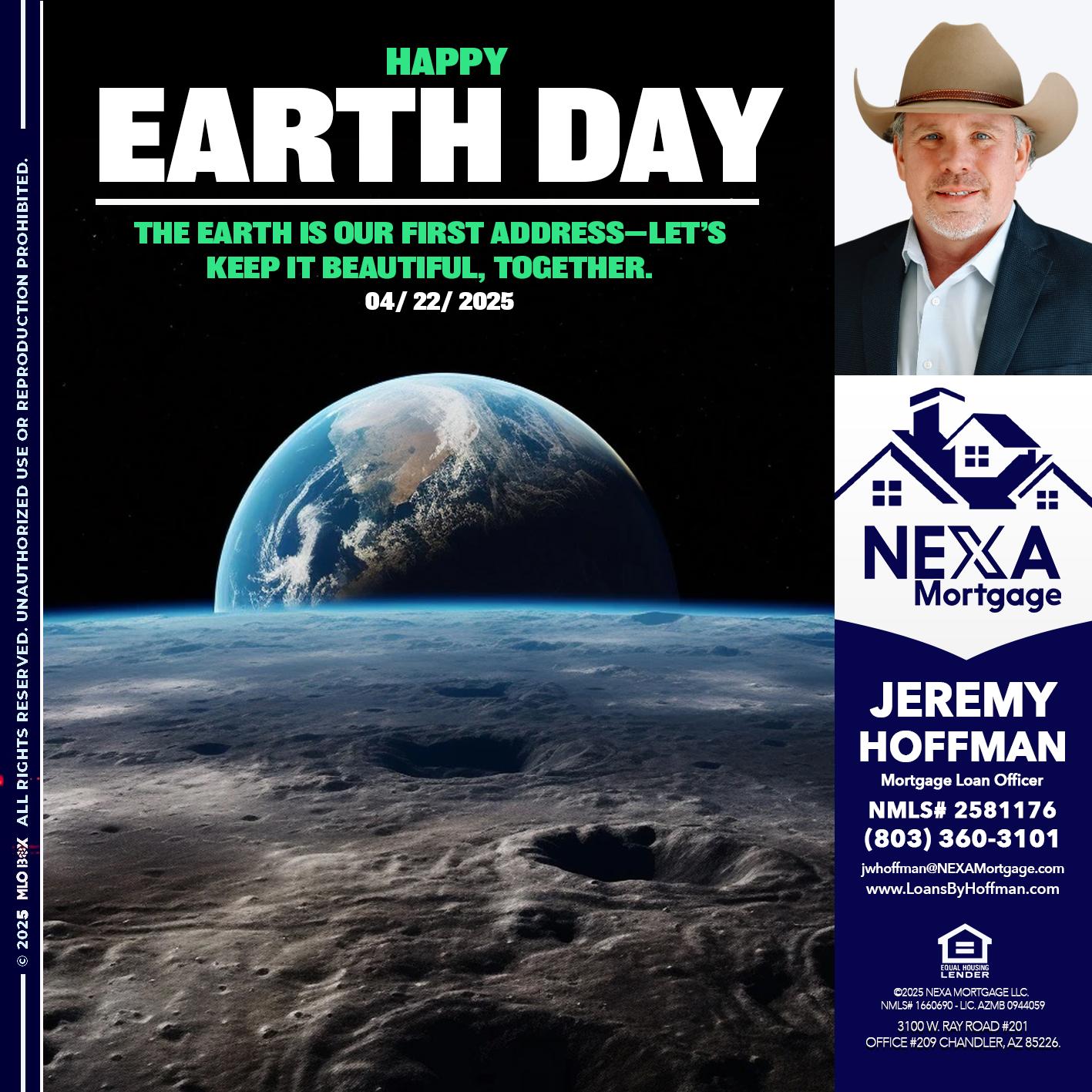 EARTH DAY 2025 - Jeremy Hoffman -Mortgage Loan Officer