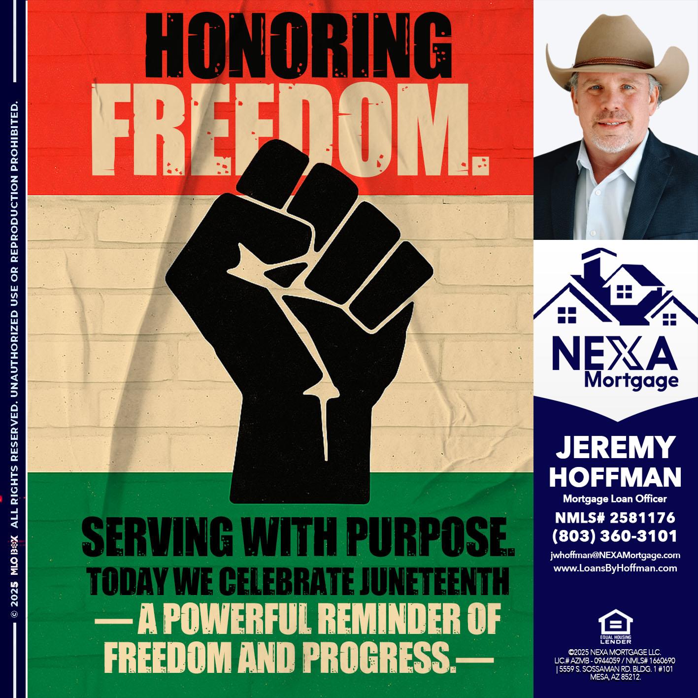 HONORING FREEDOM - Jeremy Hoffman -Mortgage Loan Officer