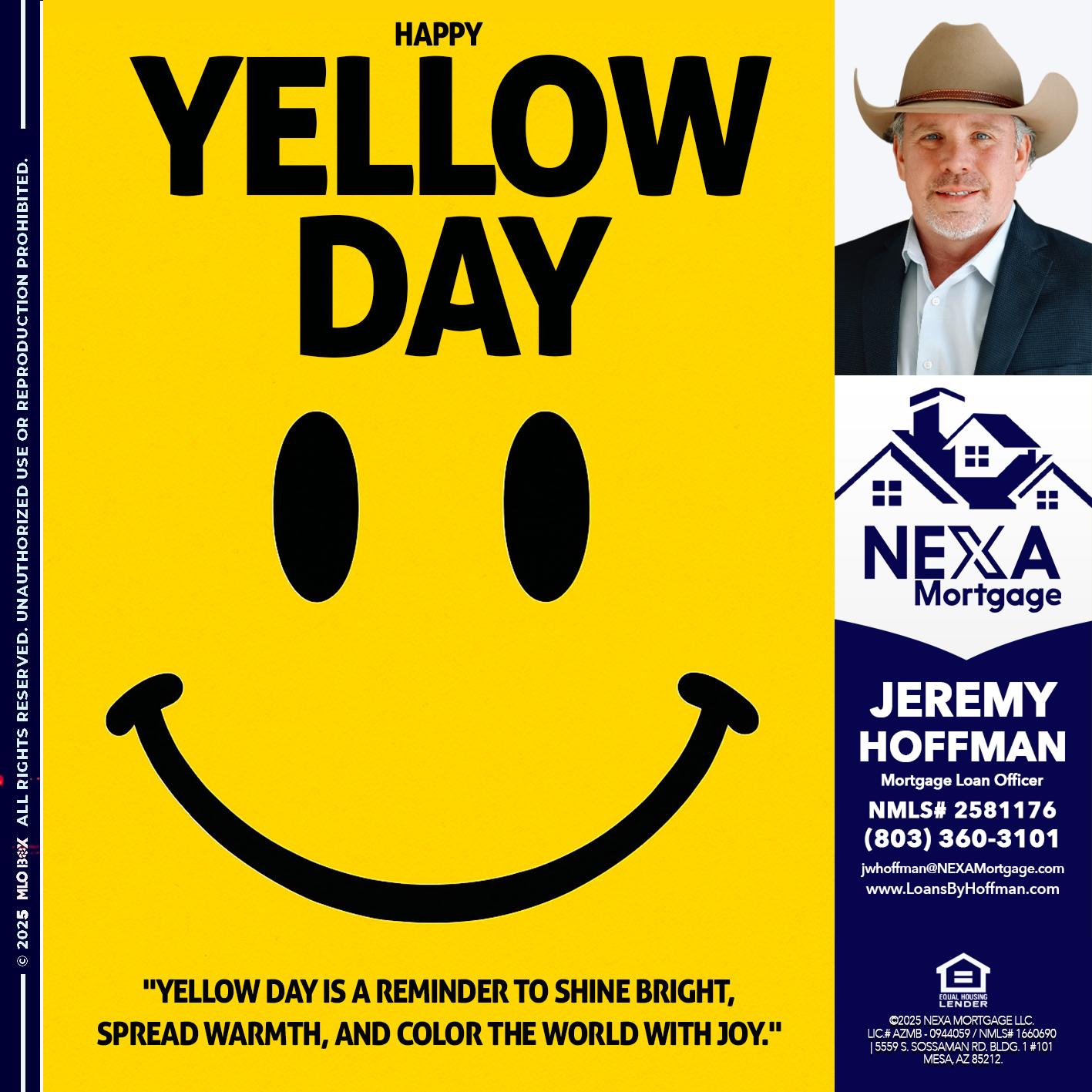 YELLOW DAY - Jeremy Hoffman -Mortgage Loan Officer