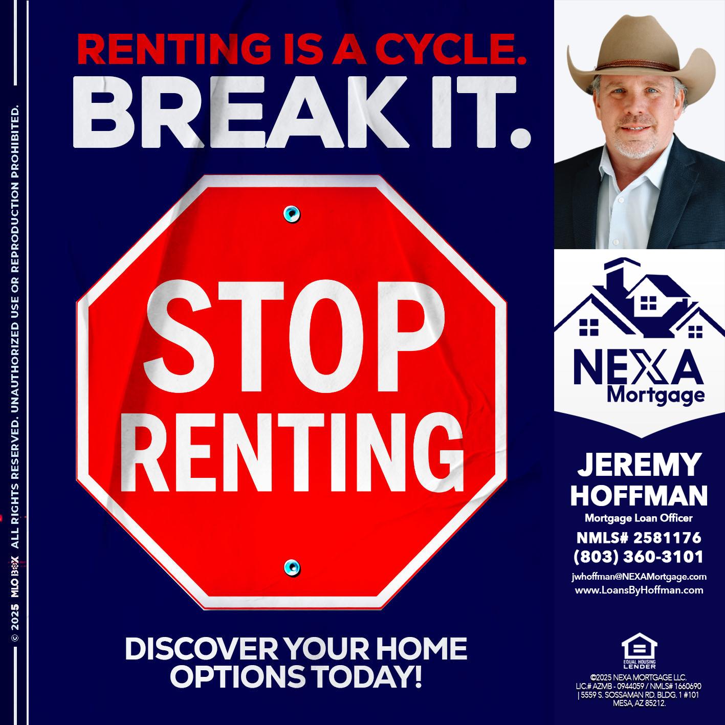 STOP RENTING - Jeremy Hoffman -Mortgage Loan Officer