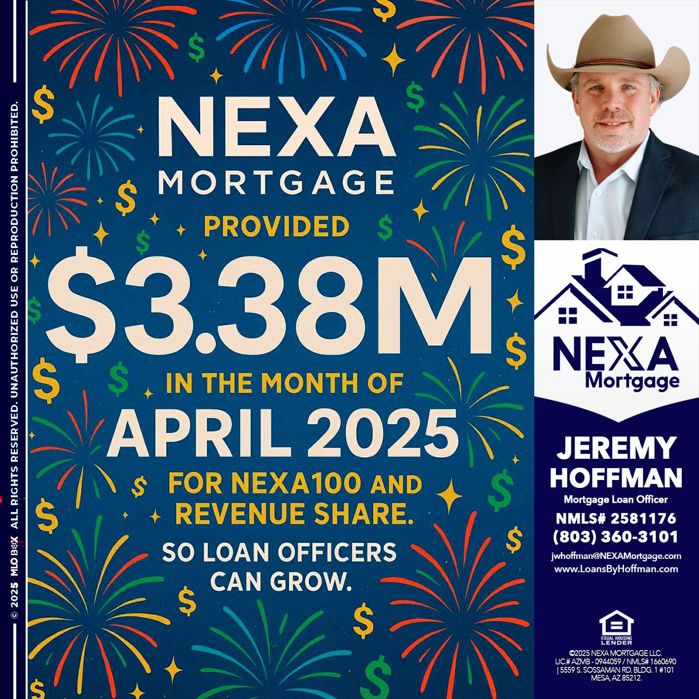 $3.38M - Jeremy Hoffman -Mortgage Loan Officer