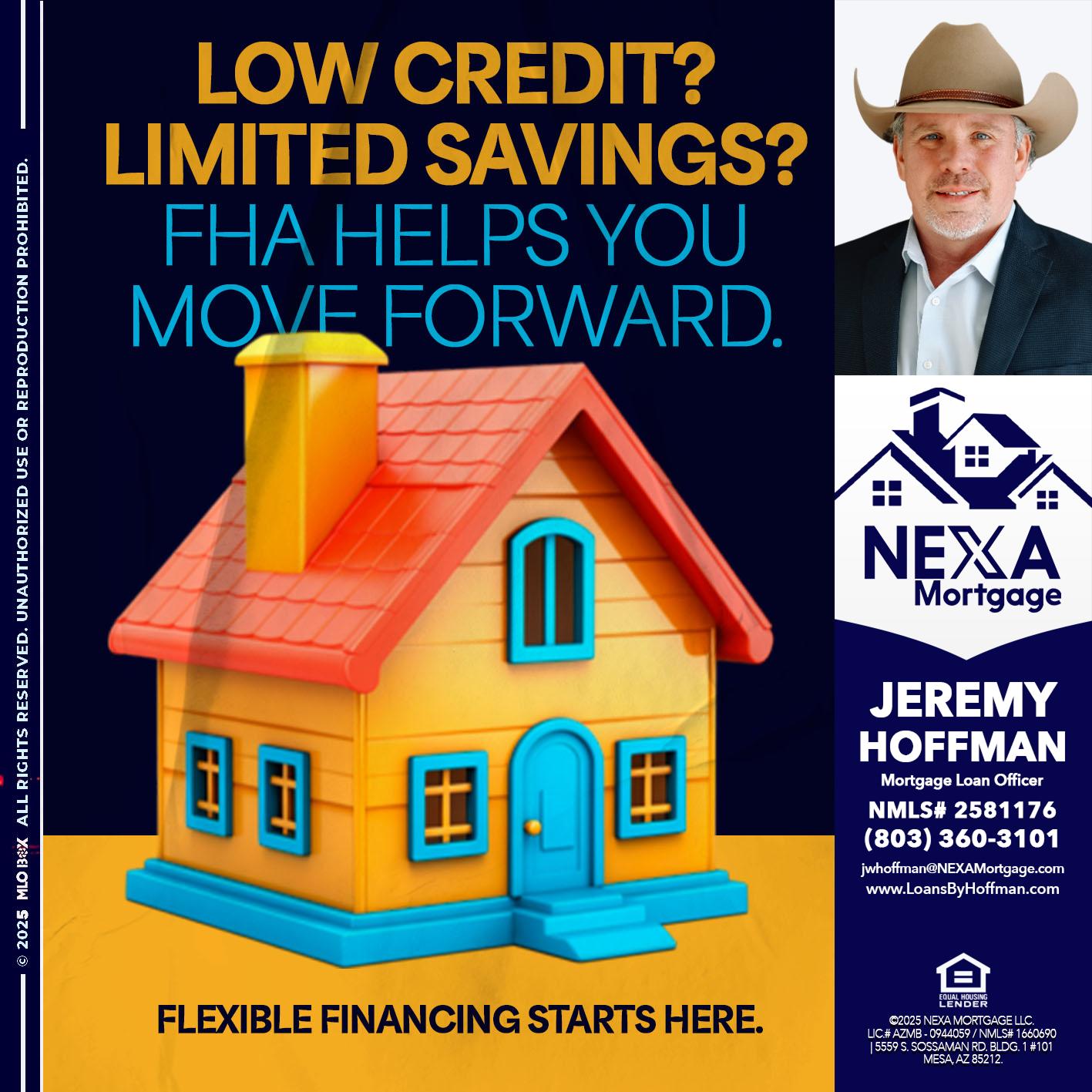 LOW CREDIT? - Jeremy Hoffman -Mortgage Loan Officer