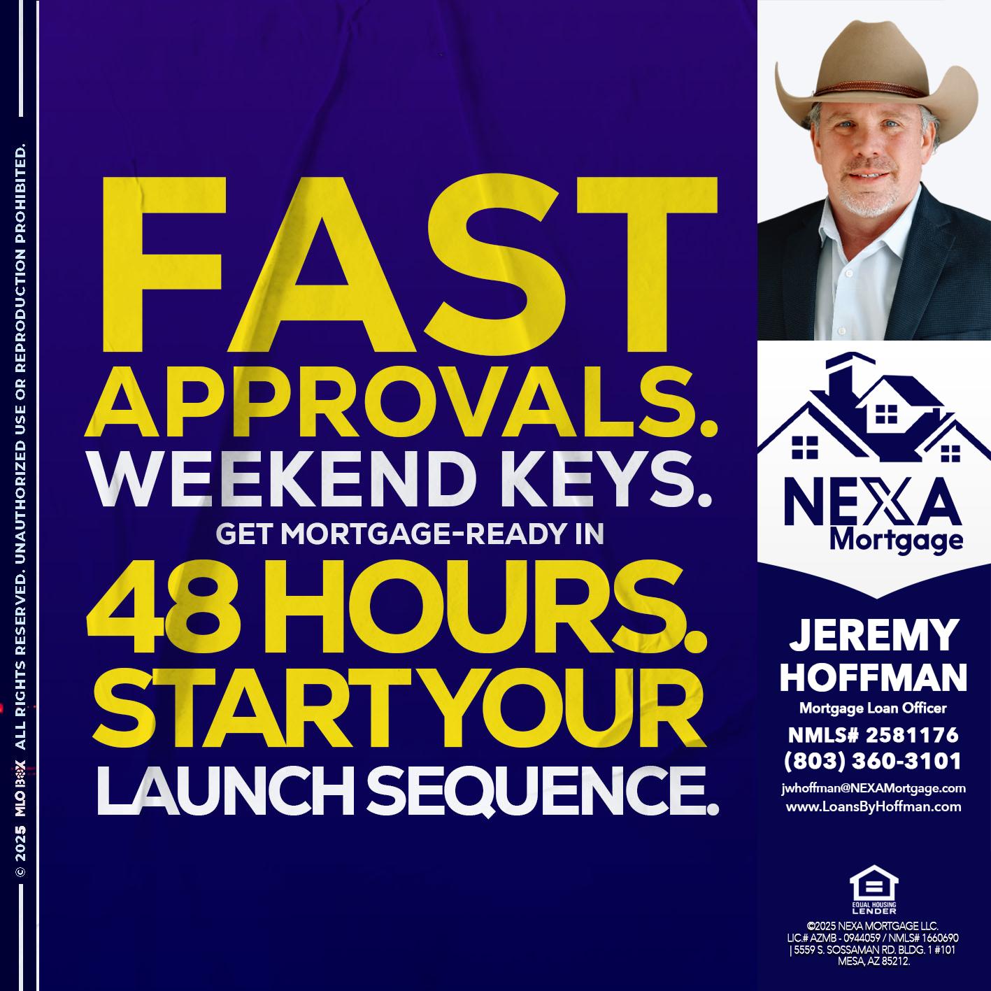 FAST APPROVALS - Jeremy Hoffman -Mortgage Loan Officer