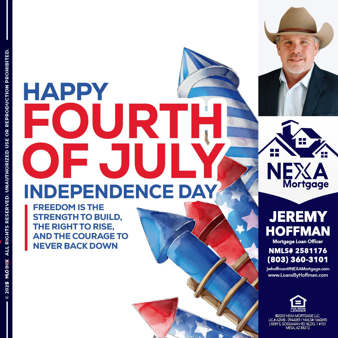HAPPY FOURTH OF JULY - Jeremy Hoffman -Mortgage Loan Officer