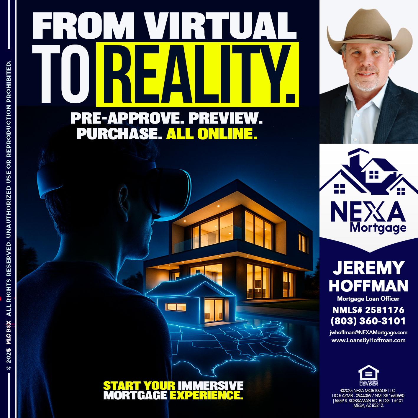 FROM VIRTUAL - Jeremy Hoffman -Mortgage Loan Officer