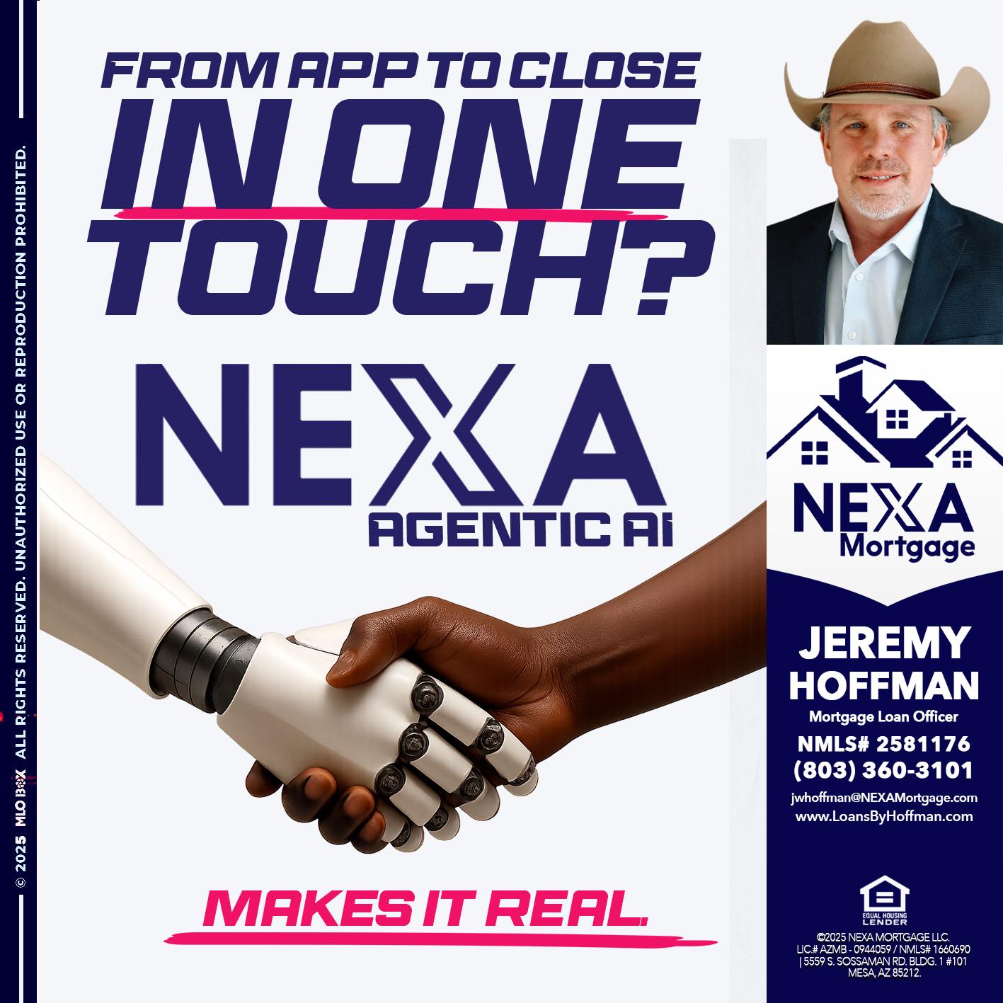 IN ONE TOUCH - Jeremy Hoffman -Mortgage Loan Officer