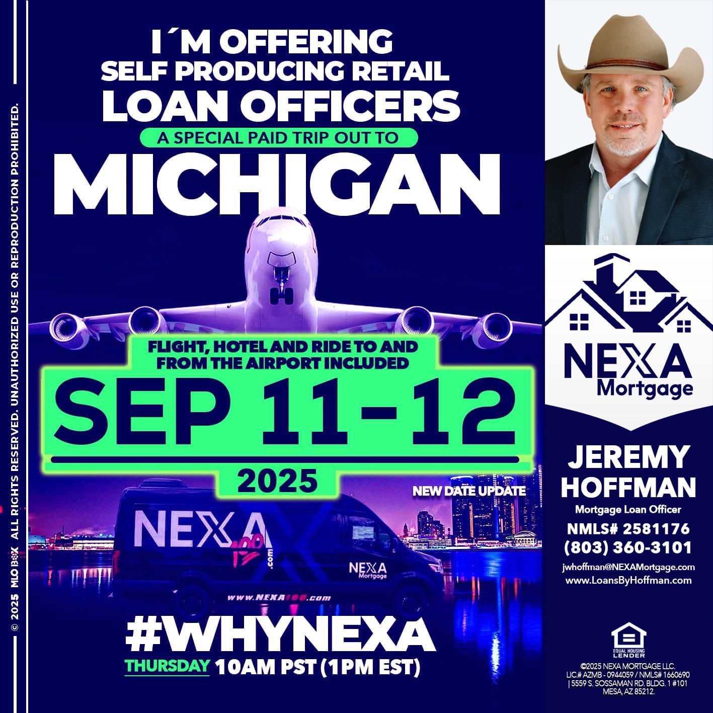 MICHIGAN TRIP - Jeremy Hoffman -Mortgage Loan Officer