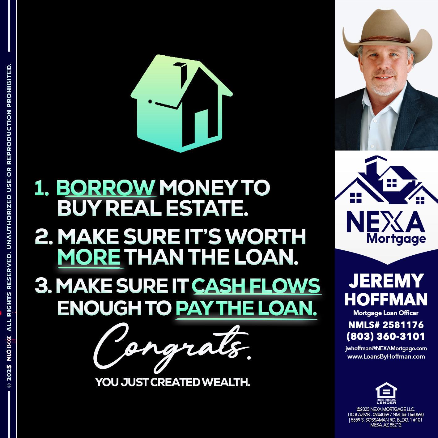 BORROW MONEY - Jeremy Hoffman -Mortgage Loan Officer