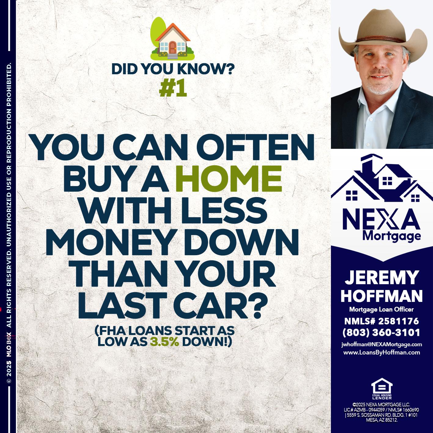 DID YOU KNOW #1 - Jeremy Hoffman -Mortgage Loan Officer