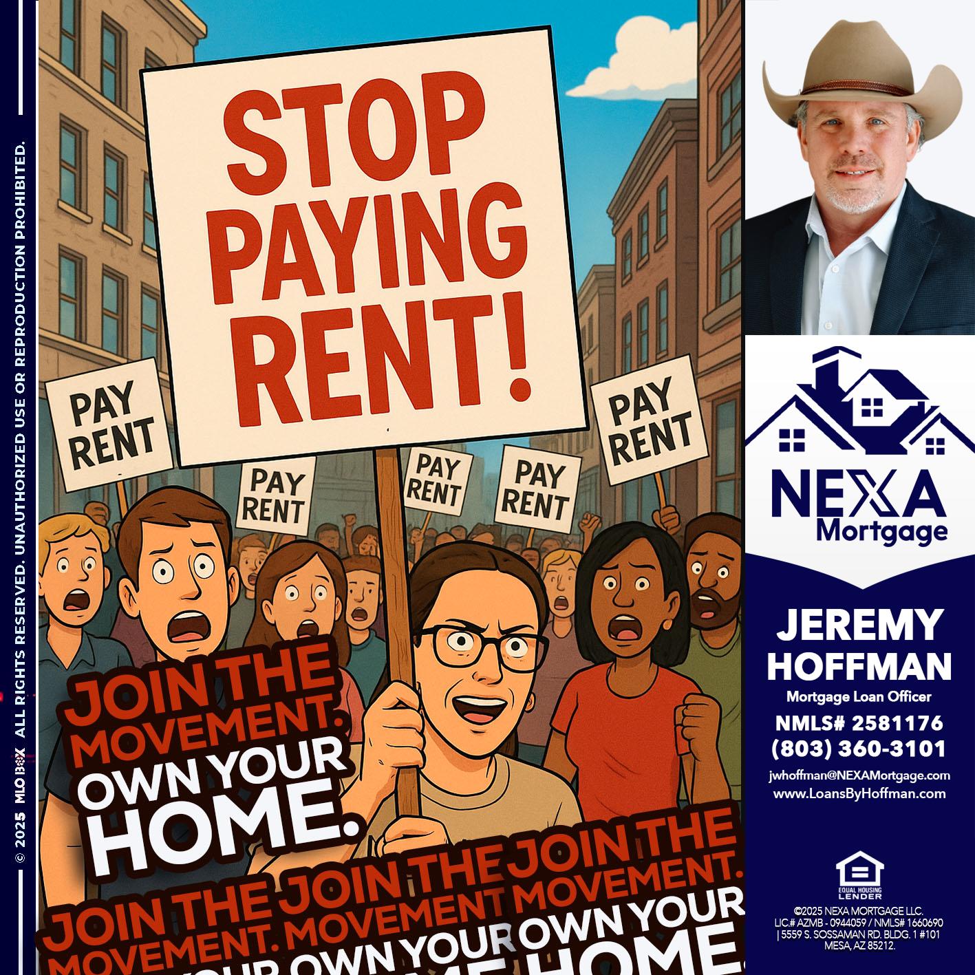 stop paying rent - Jeremy Hoffman -Mortgage Loan Officer