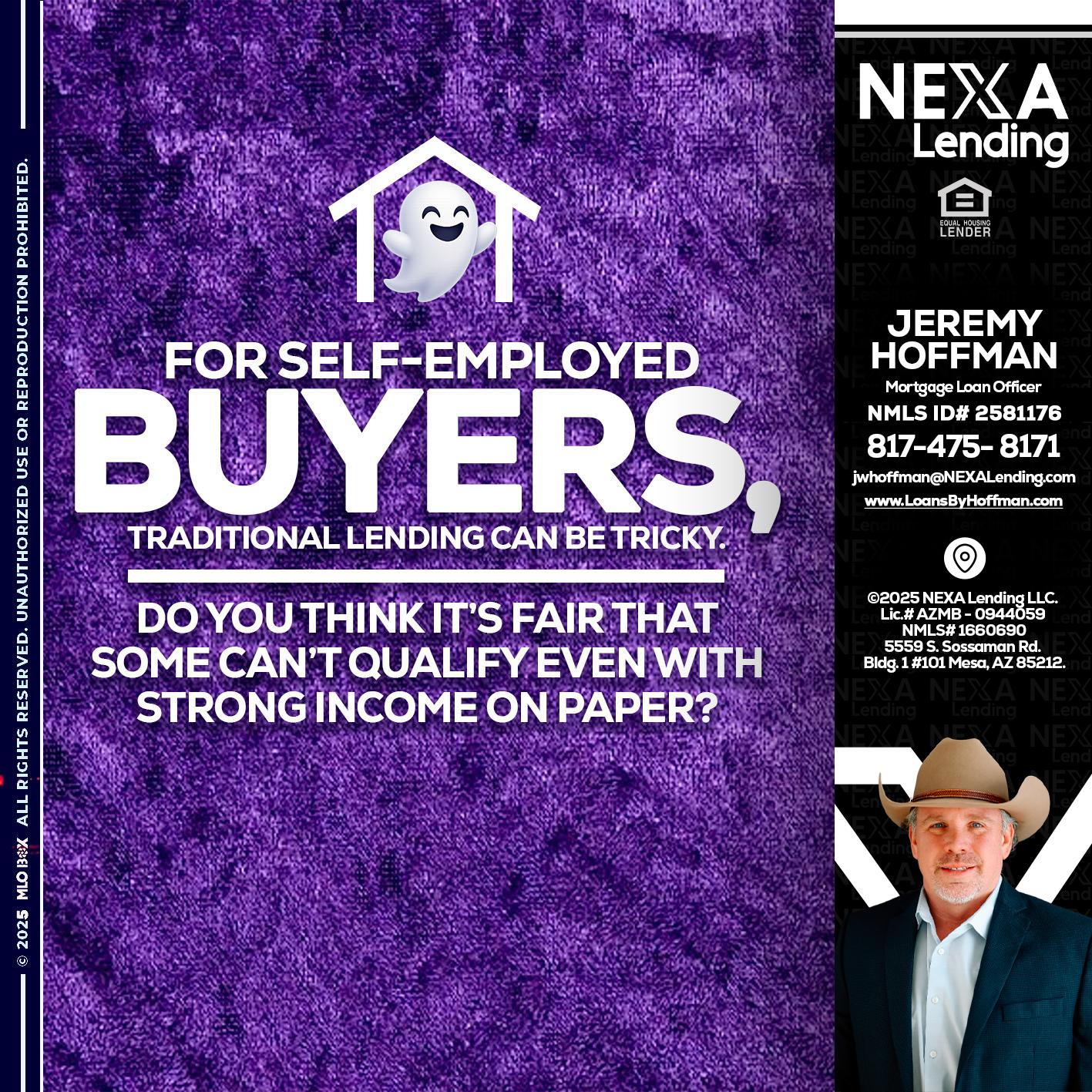 for self employed - Jeremy Hoffman -Mortgage Loan Officer