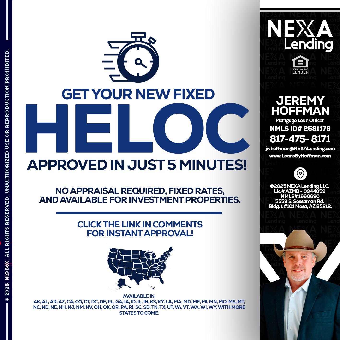 HELOC - Jeremy Hoffman -Mortgage Loan Officer