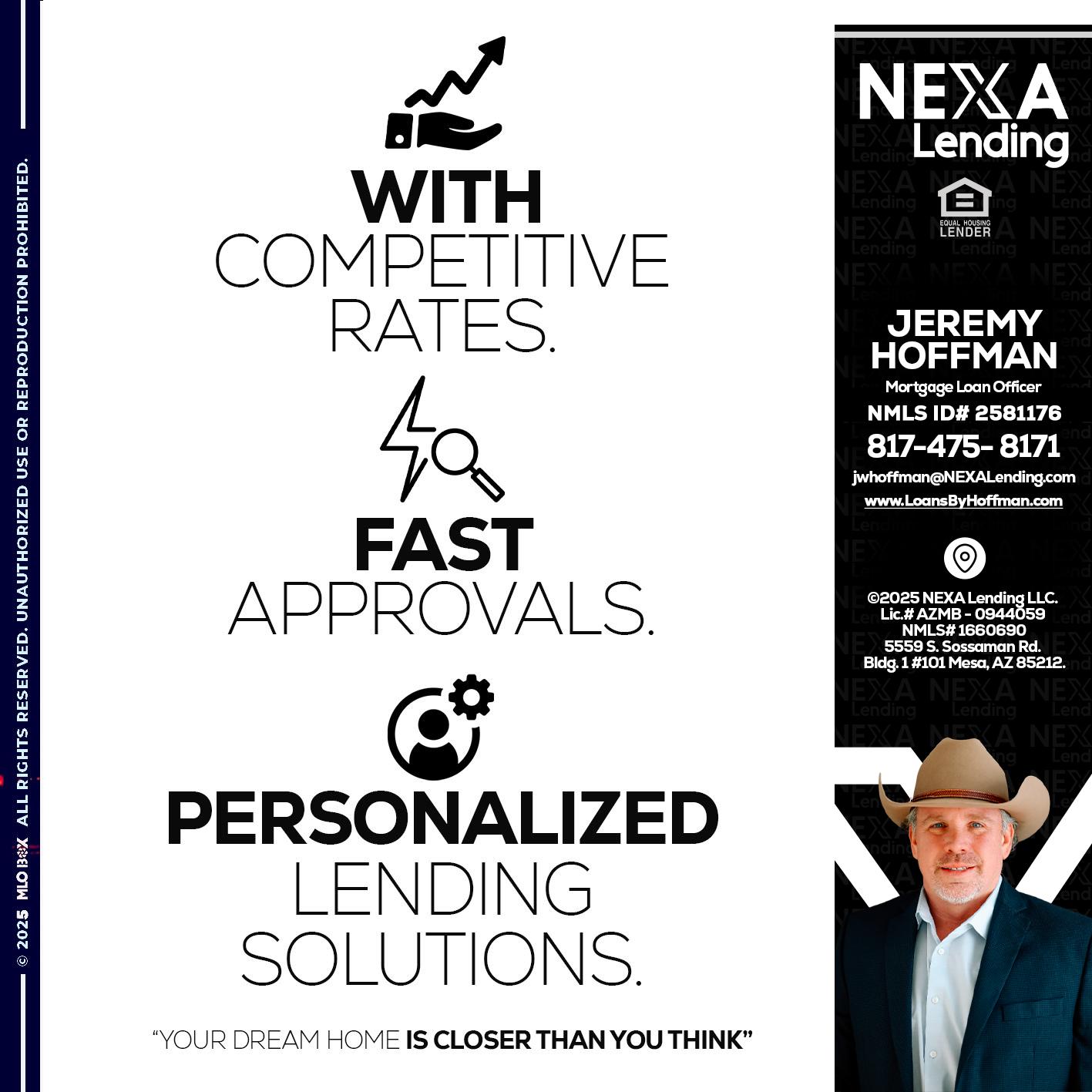 WITH COMPETITIVES RATES - Jeremy Hoffman -Mortgage Loan Officer