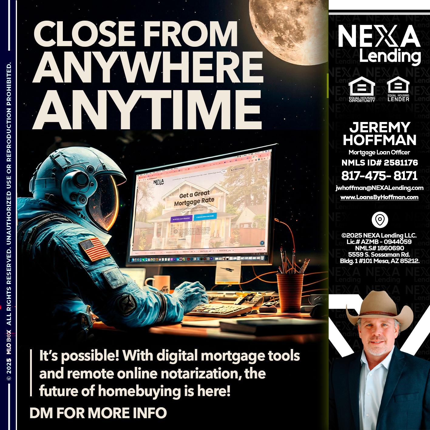 close from - Jeremy Hoffman -Mortgage Loan Officer