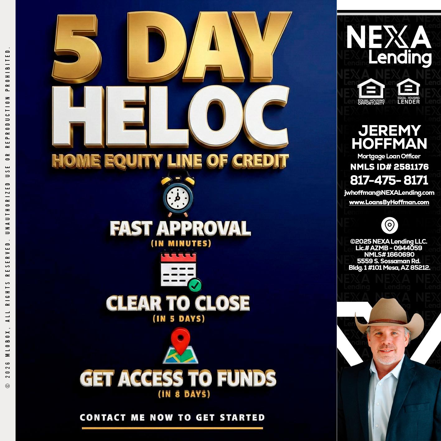5 day hello - Jeremy Hoffman -Mortgage Loan Officer