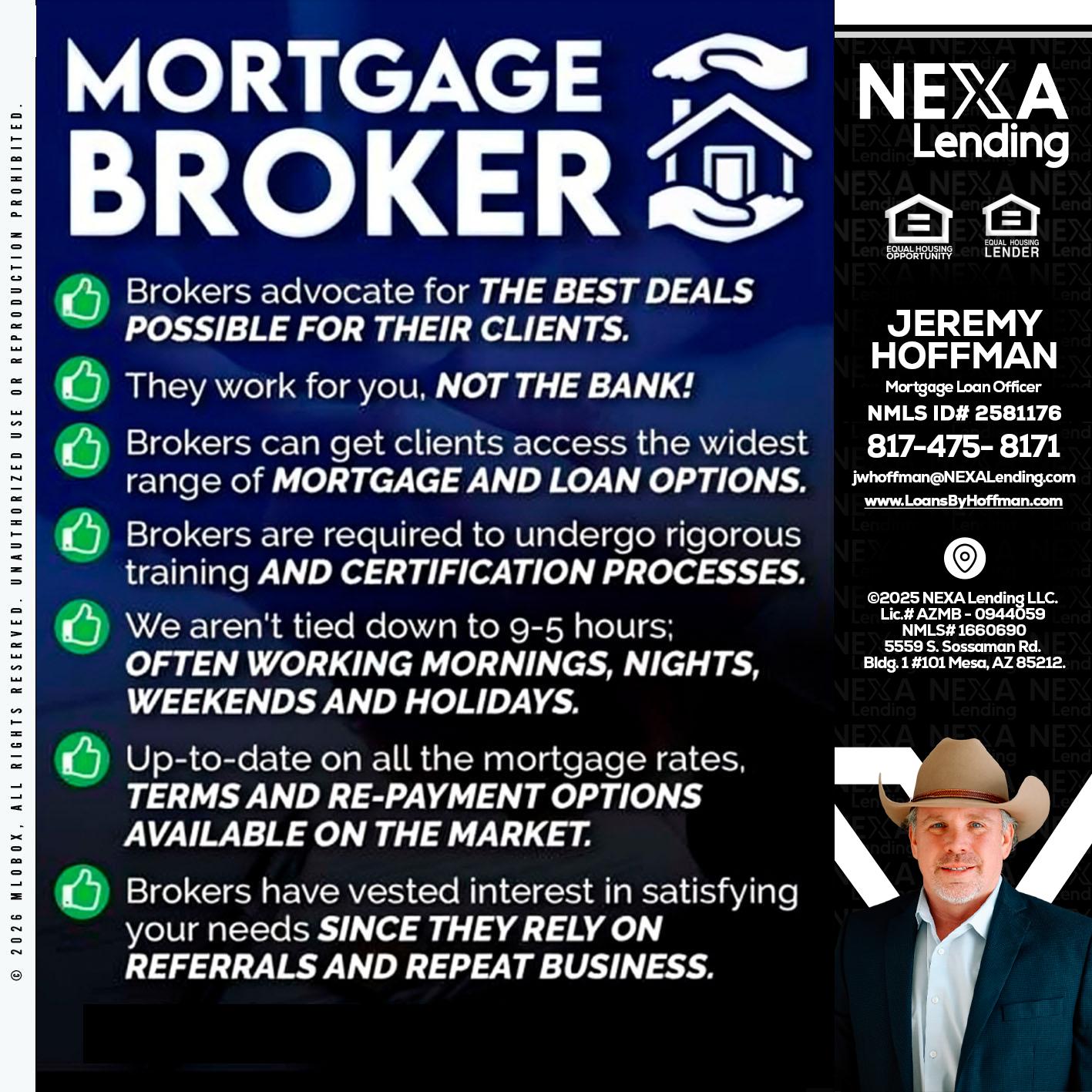 MORTGAGE BROKER - Jeremy Hoffman -Mortgage Loan Officer