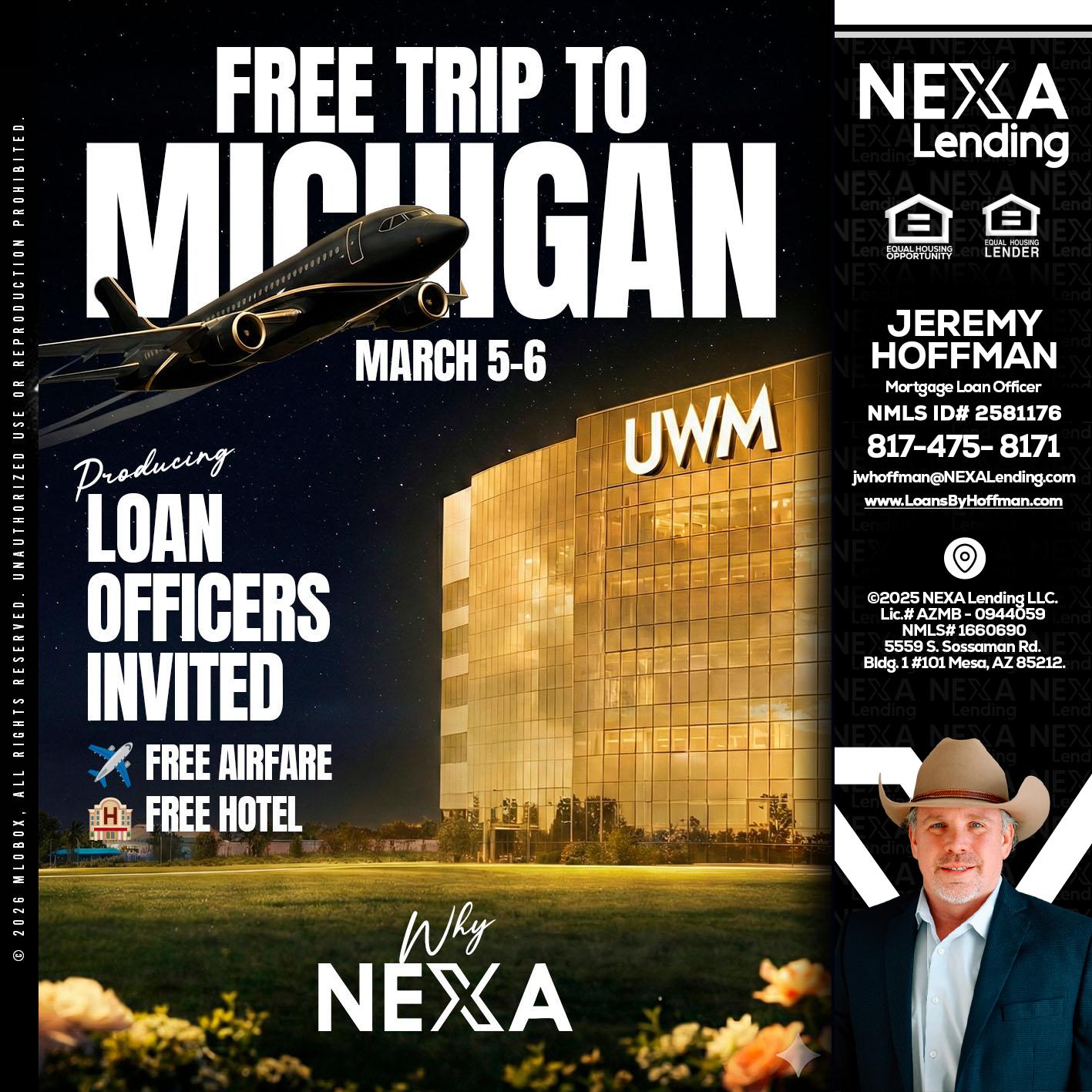 free Michigan trip - Jeremy Hoffman -Mortgage Loan Officer
