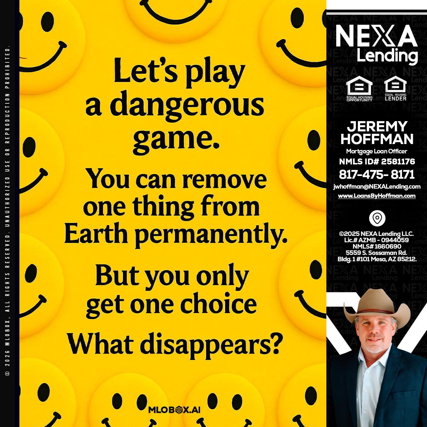 LETS PLAY - Jeremy Hoffman -Mortgage Loan Officer