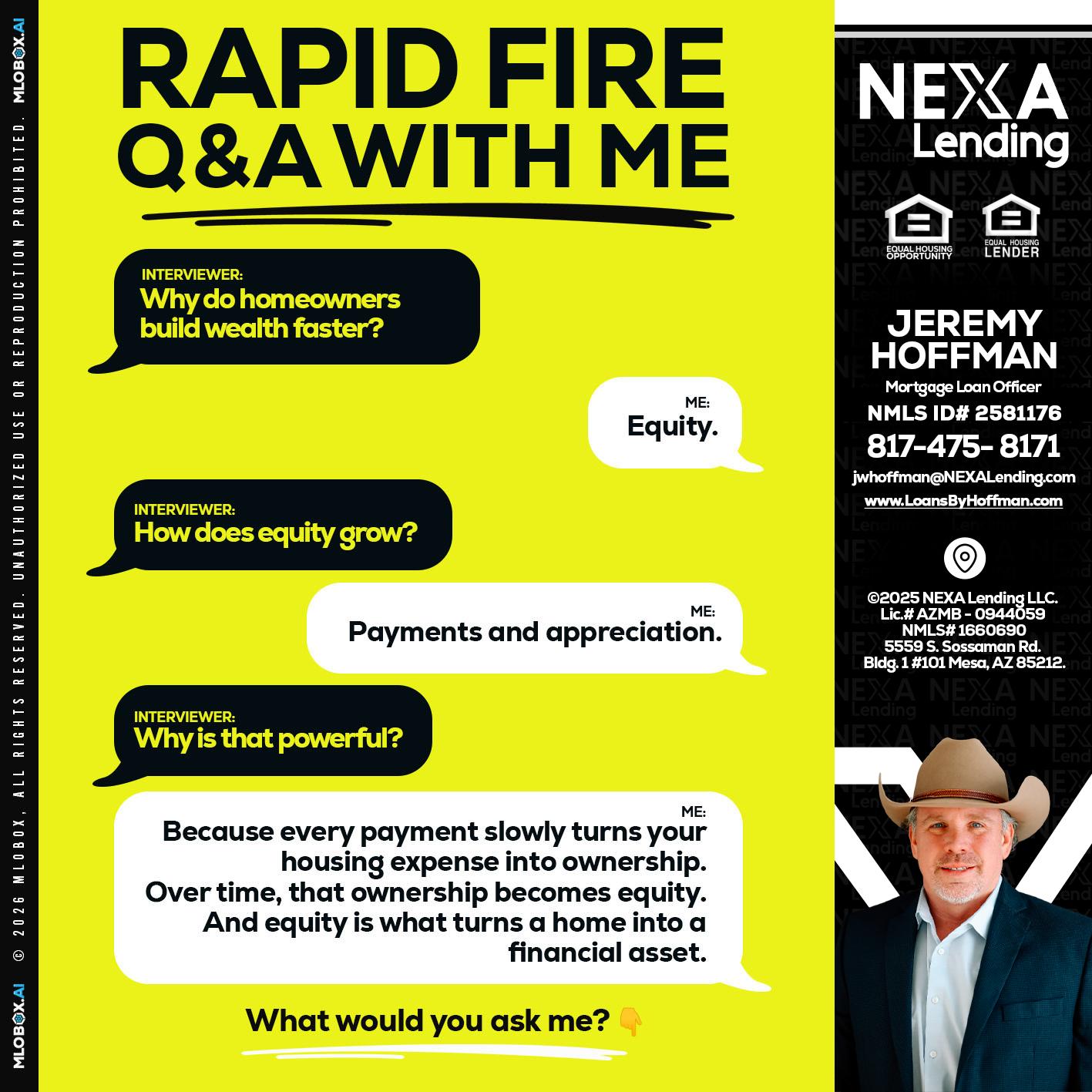 RAPID FIRE Q&A - Jeremy Hoffman -Mortgage Loan Officer