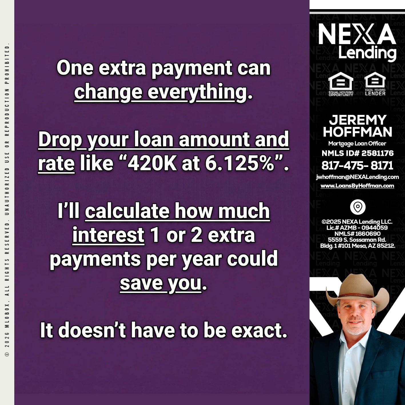 ONE EXTRA - Jeremy Hoffman -Mortgage Loan Officer