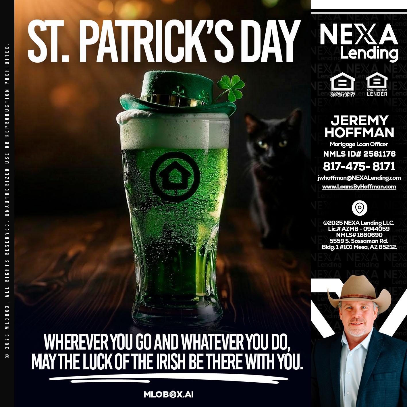 st. Patricks day - Jeremy Hoffman -Mortgage Loan Officer