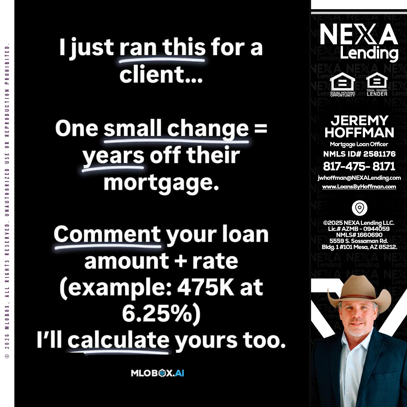 I JUST RAN - Jeremy Hoffman -Mortgage Loan Officer