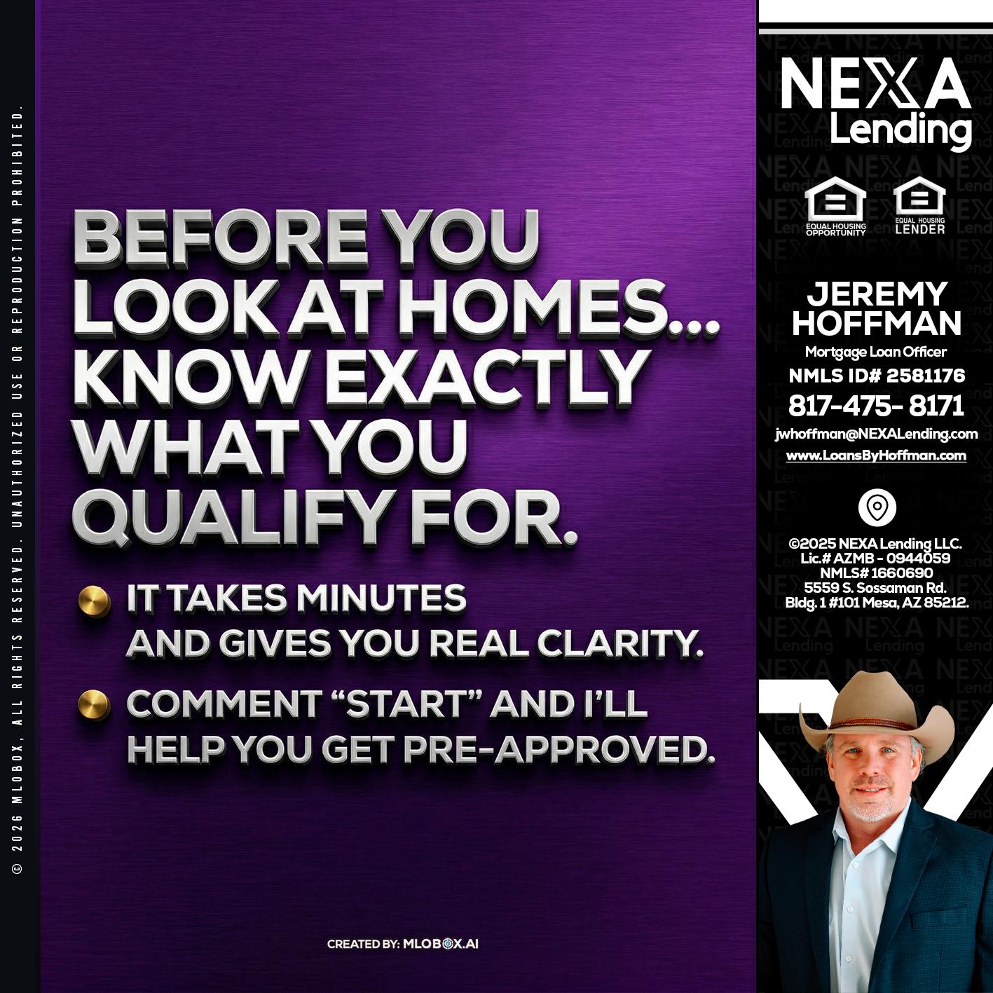 BEFORE YOU - Jeremy Hoffman -Mortgage Loan Officer