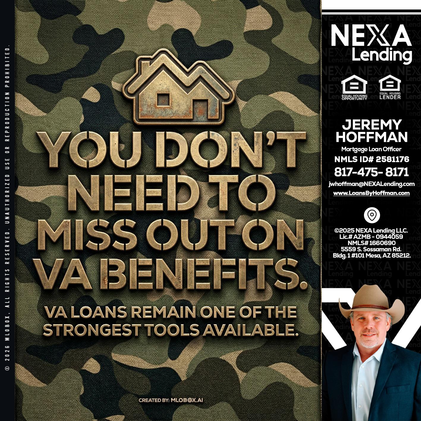 you don't need - Jeremy Hoffman -Mortgage Loan Officer