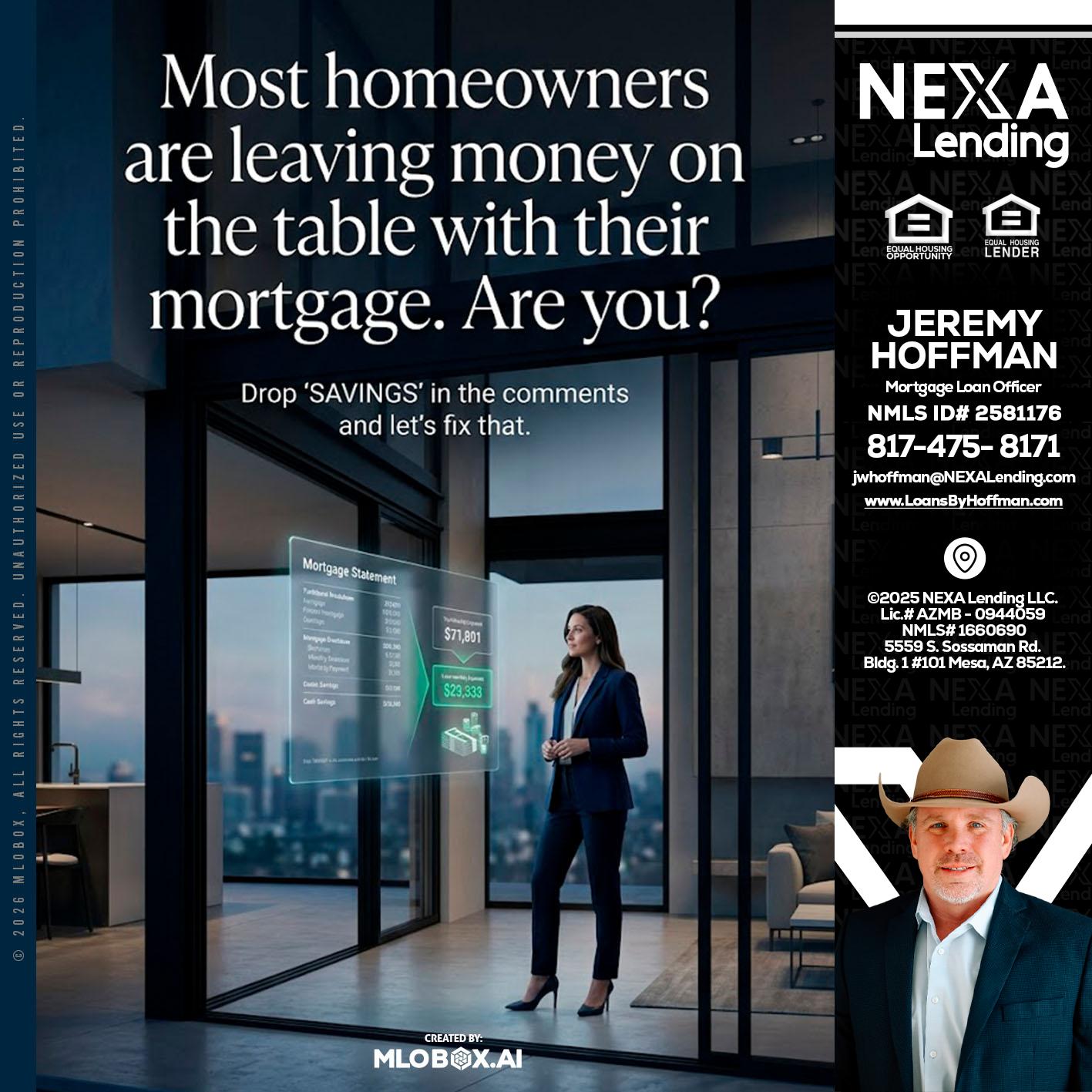 MOST OWNERS - Jeremy Hoffman -Mortgage Loan Officer