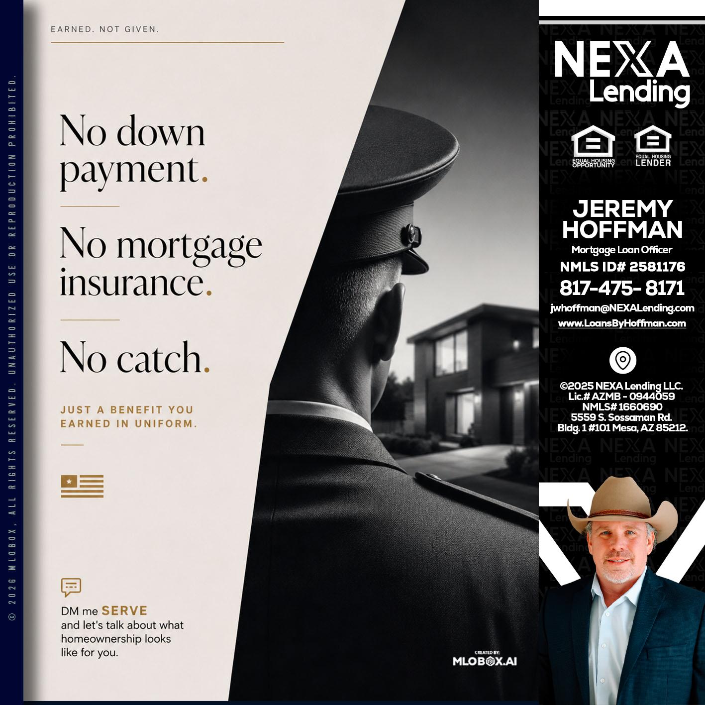 NO DOWN PAYMENT - Jeremy Hoffman -Mortgage Loan Officer