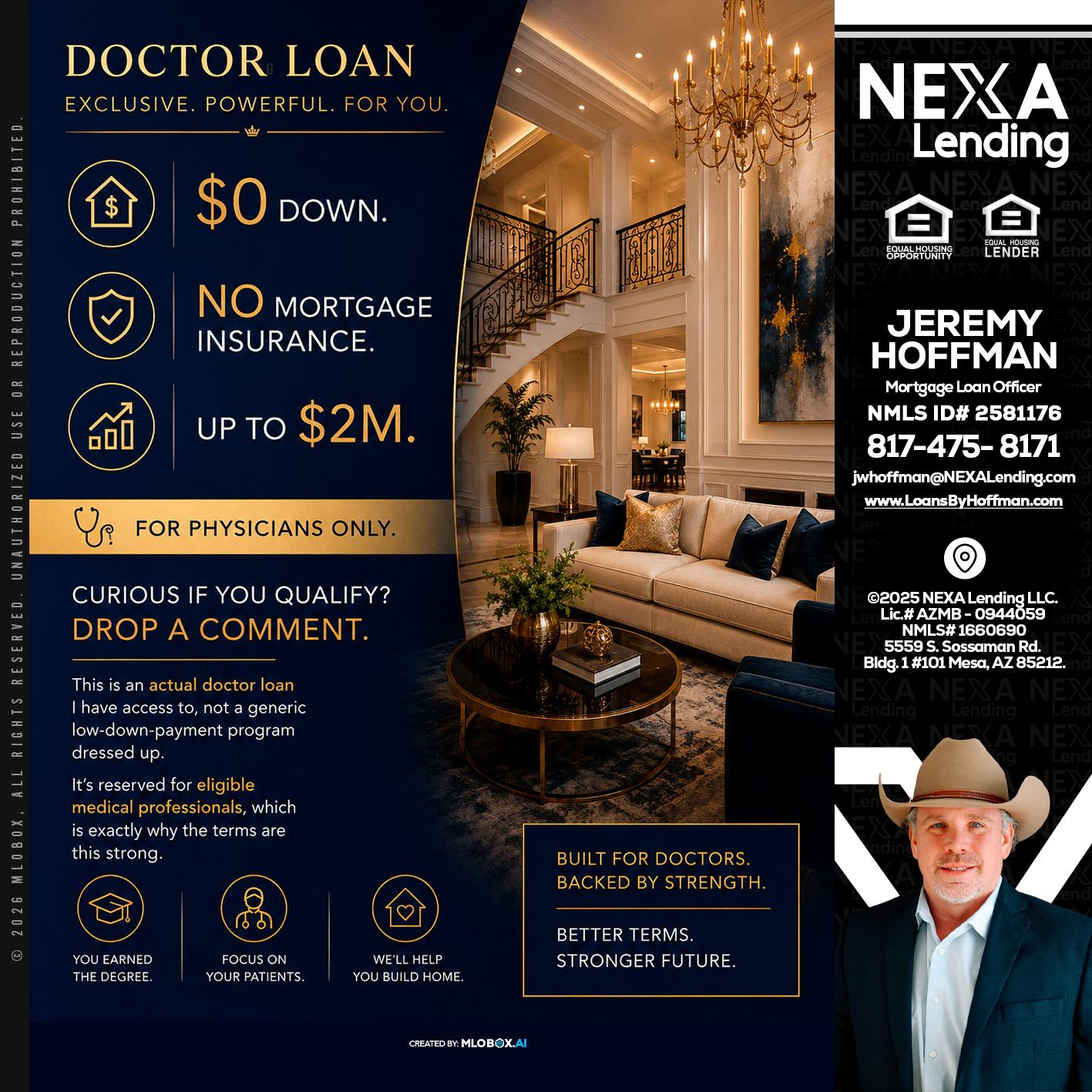 DOCTOR LOANS - Jeremy Hoffman -Mortgage Loan Officer