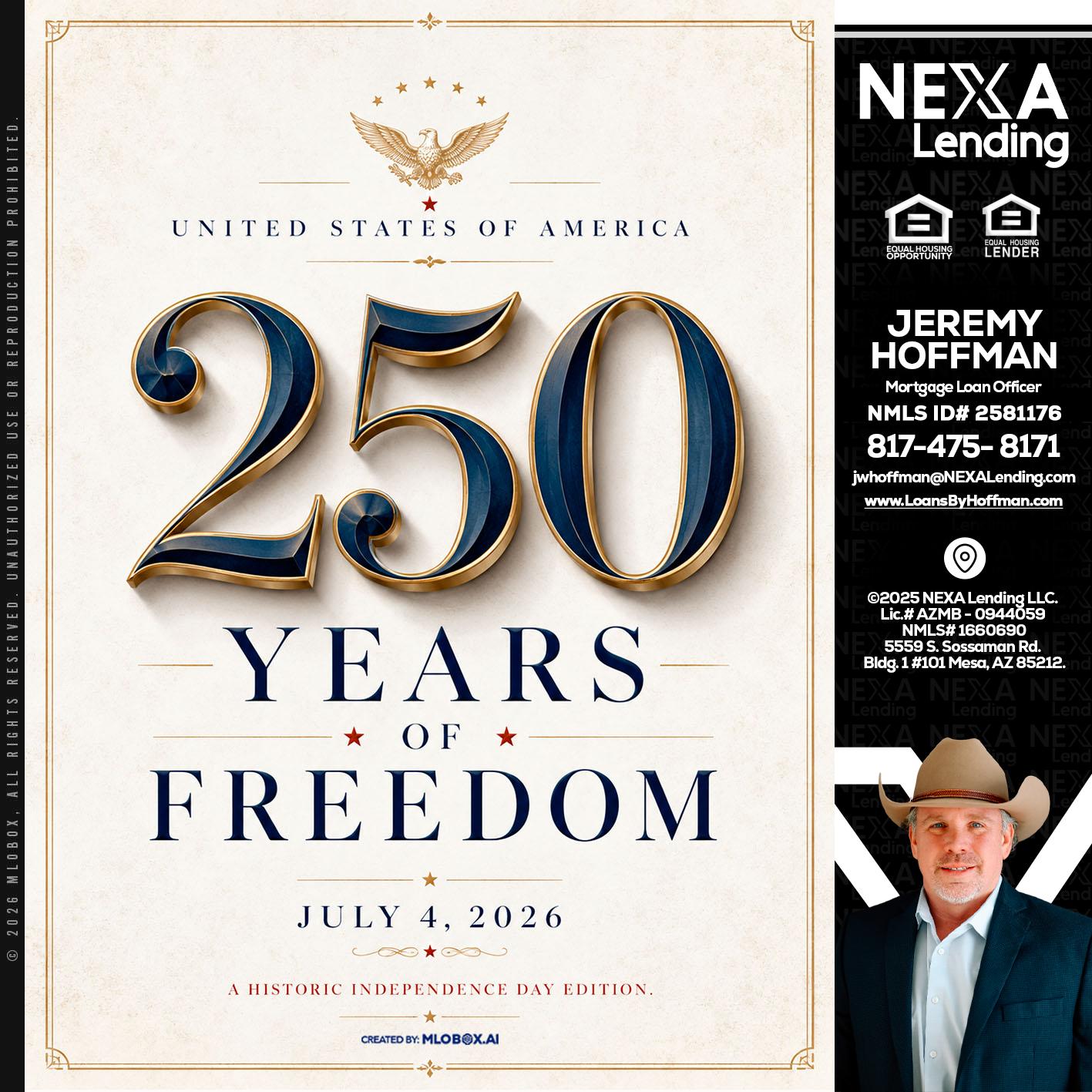 250 YEARS - Jeremy Hoffman -Mortgage Loan Officer