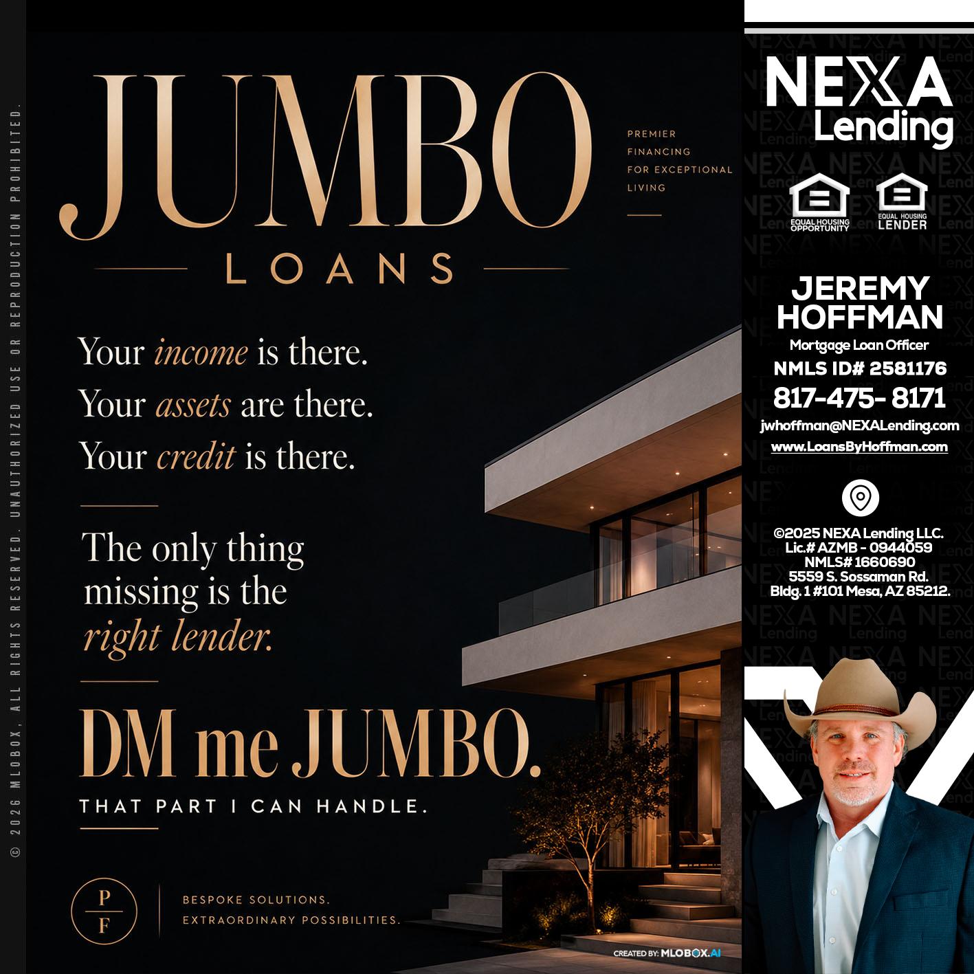 JUMBO LOANS - Jeremy Hoffman -Mortgage Loan Officer