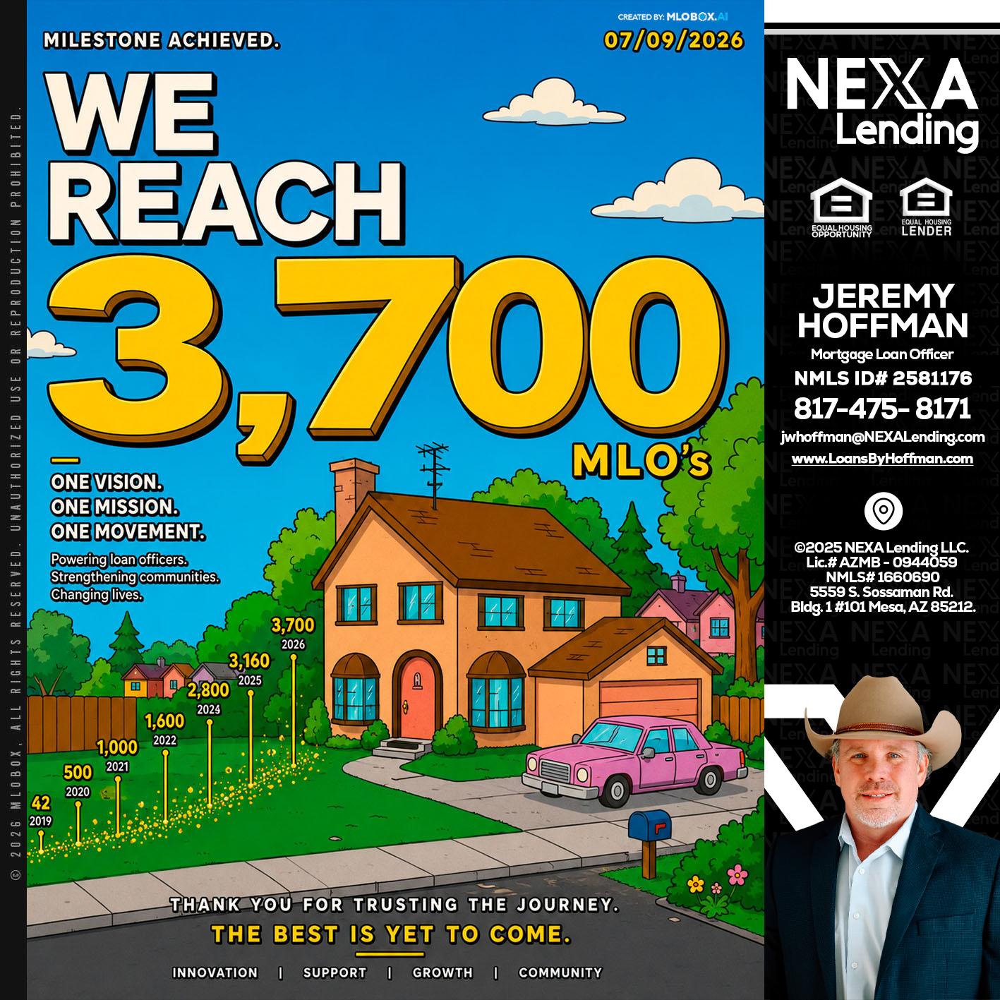 3,700 MLO's - Jeremy Hoffman -Mortgage Loan Officer