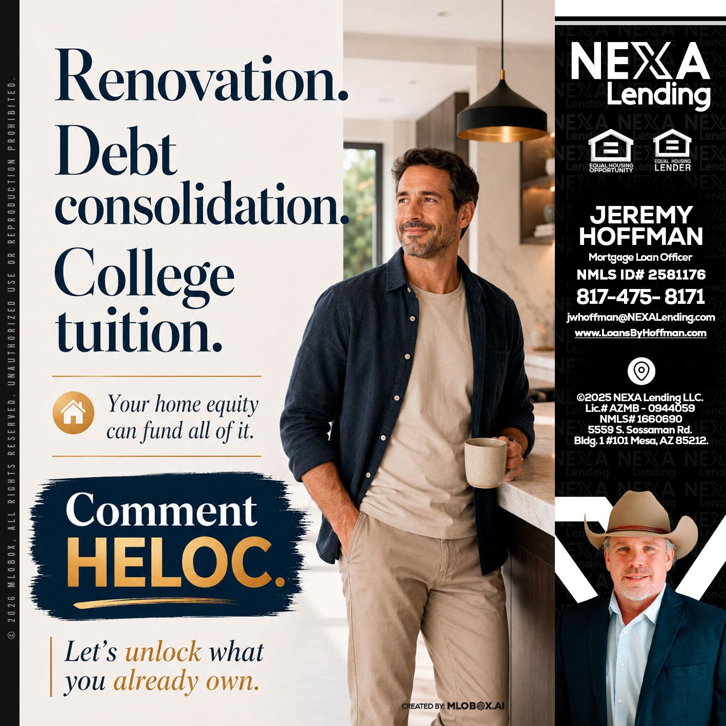 RENOVATION DEBT - Jeremy Hoffman -Mortgage Loan Officer