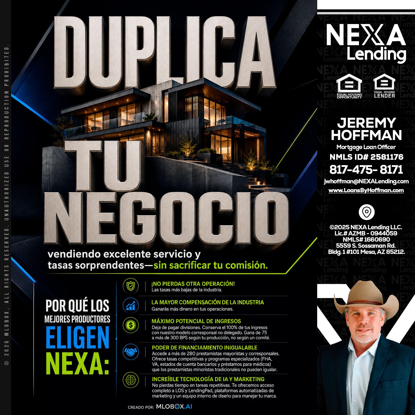 DUPLICA TU NEGOCIO - Jeremy Hoffman -Mortgage Loan Officer