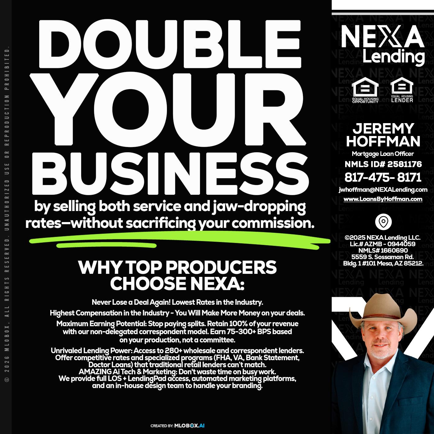DOUBLE YOUR BUSINESS - Jeremy Hoffman -Mortgage Loan Officer