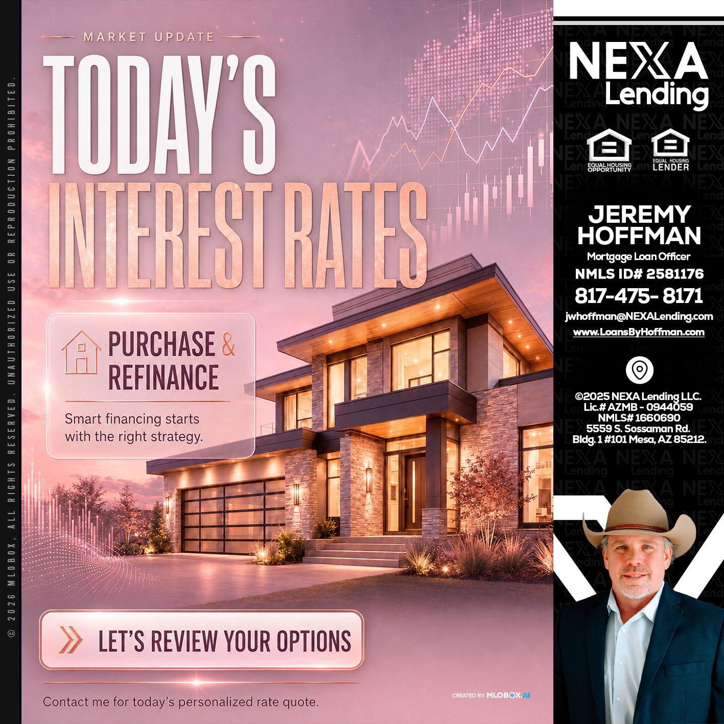 todays interest rates - Jeremy Hoffman -Mortgage Loan Officer