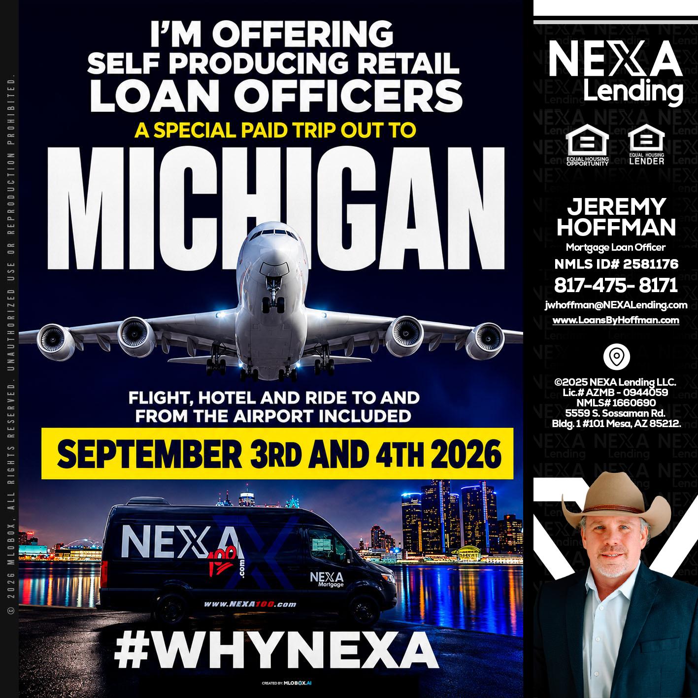 MICHIGAN - Jeremy Hoffman -Mortgage Loan Officer