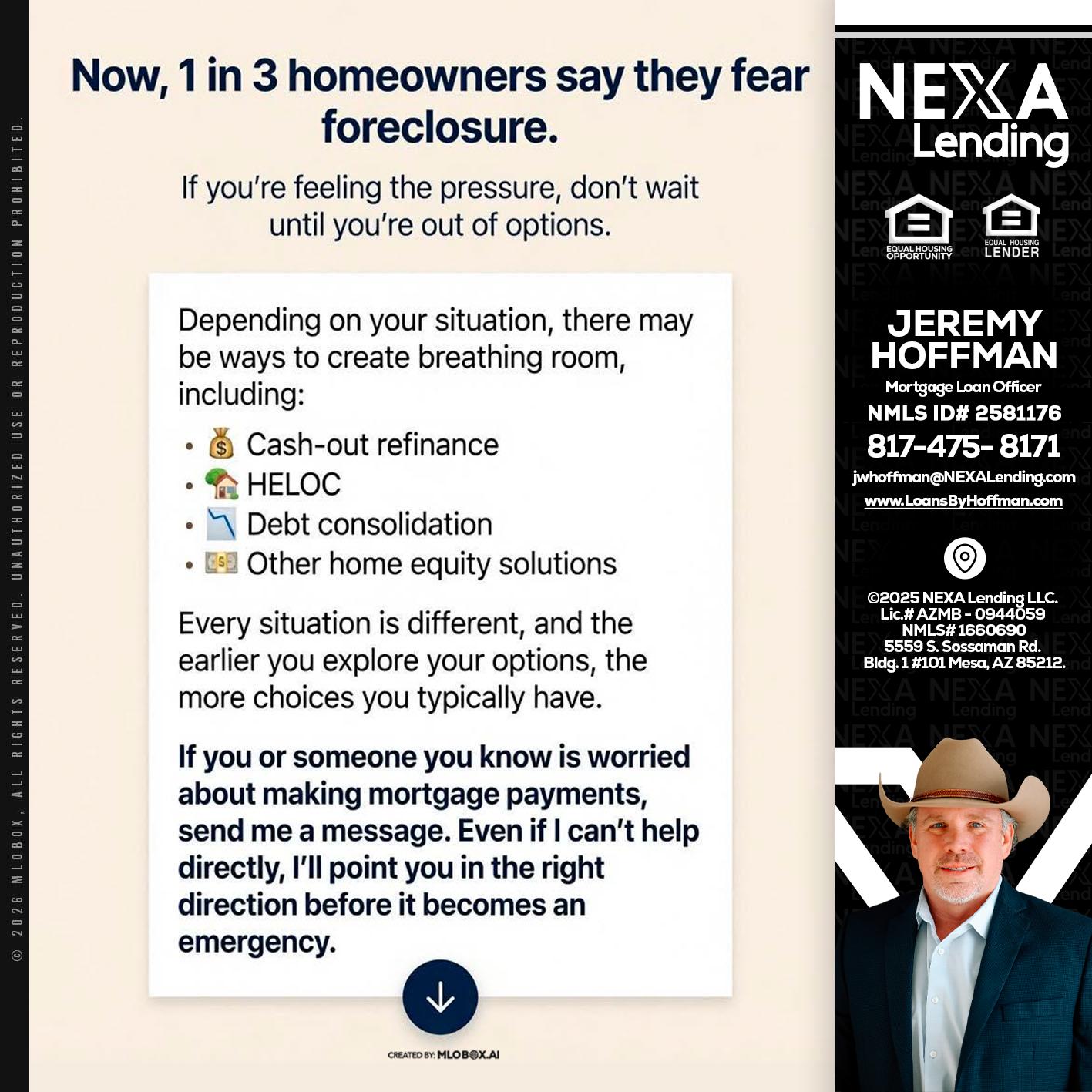 NOW, 1 IN 3 - Jeremy Hoffman -Mortgage Loan Officer