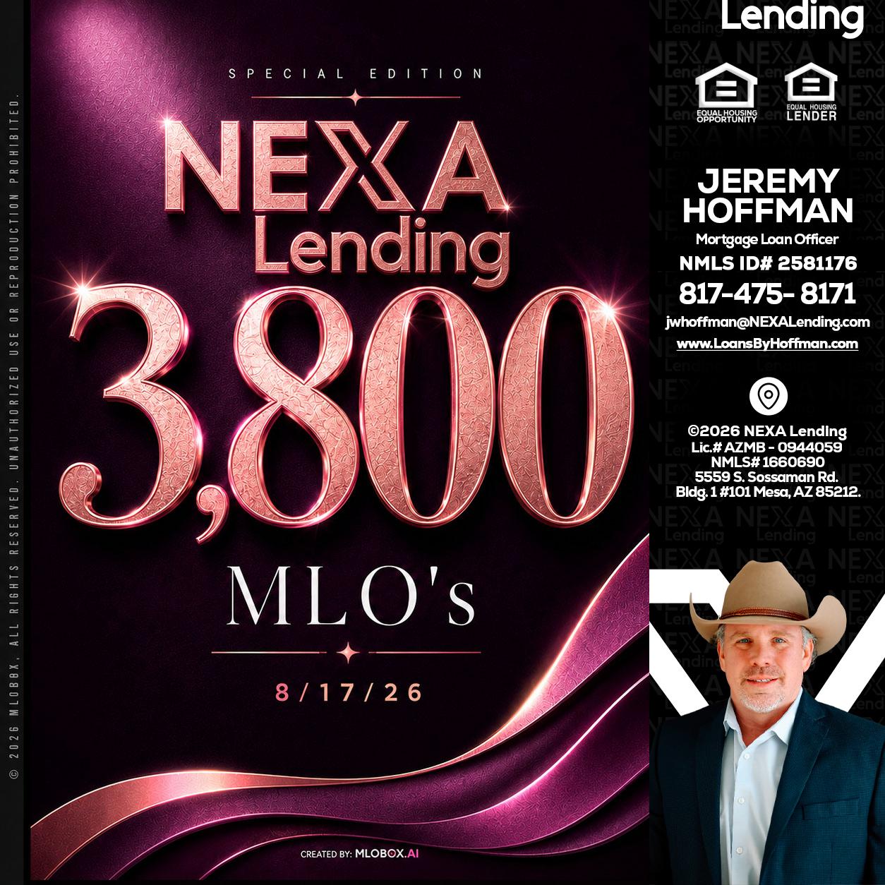 3800 MLOs - Jeremy Hoffman -Mortgage Loan Officer