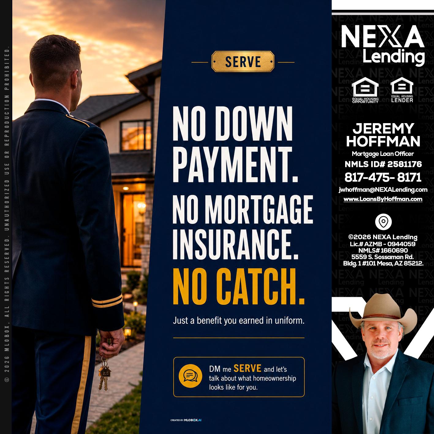 NO DOWN PAYMENT - Jeremy Hoffman -Mortgage Loan Officer