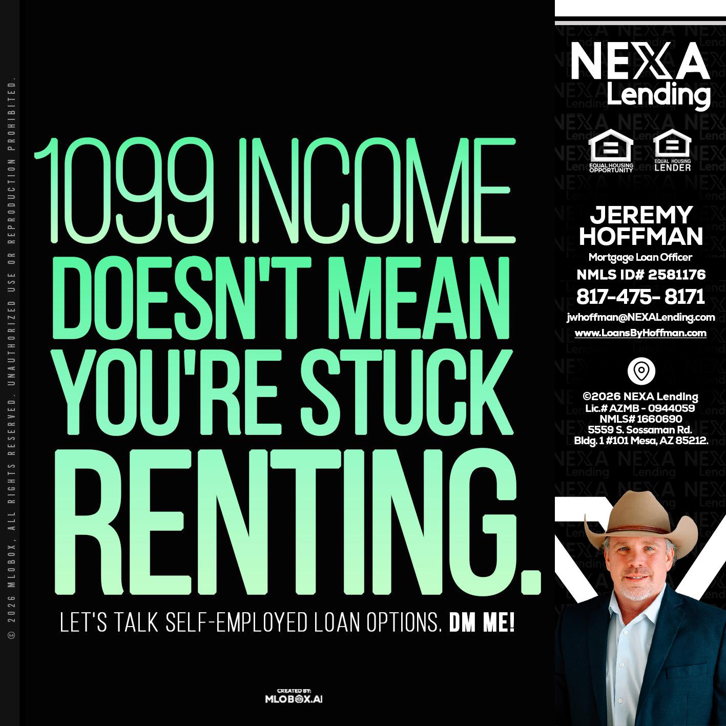 1099 income - Jeremy Hoffman -Mortgage Loan Officer