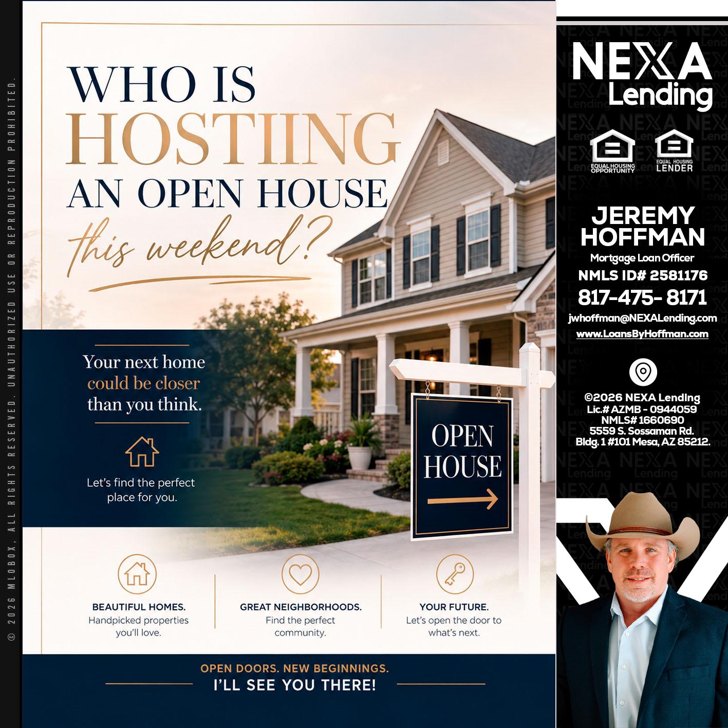 WHOS HOSTING - Jeremy Hoffman -Mortgage Loan Officer