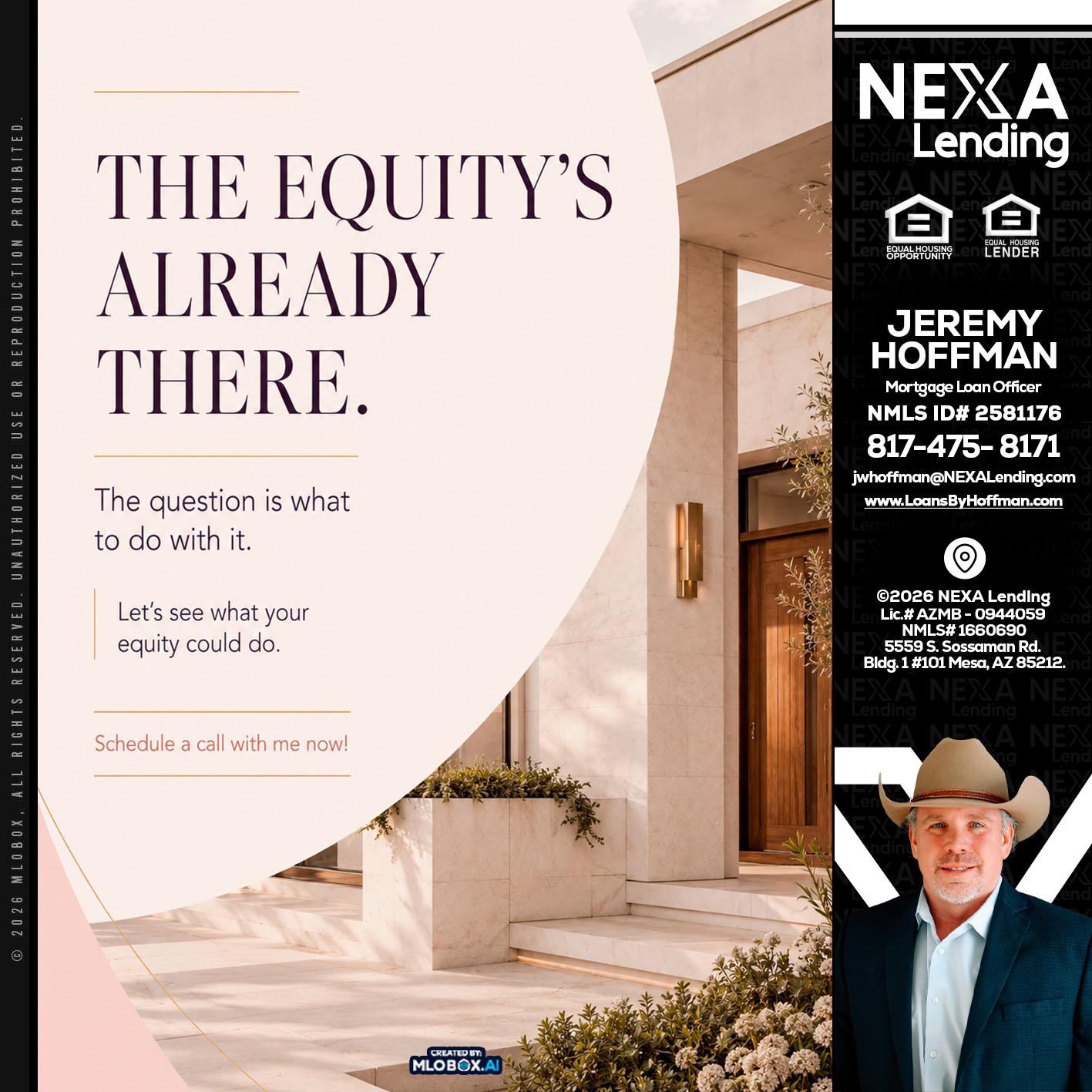 THE EQUITY'S - Jeremy Hoffman -Mortgage Loan Officer